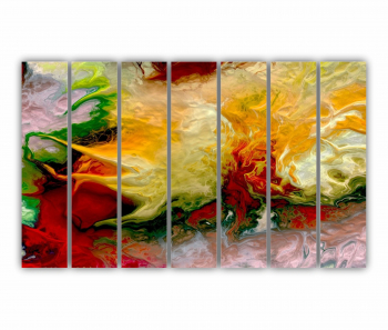 Set 7 Tablouri Multicanvas abstract colorful illustration 2 - ROBERTO SORIN 0033 210X120 cm 