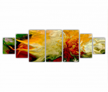 Set 7 Tablouri Multicanvas abstract colorful illustration 2 - ROBERTO SORIN 0033 240X80 cm 