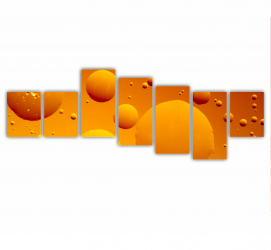 Set 7 Tablouri Multicanvas Abstract Oil Bubbles 0013 210X80 cm 