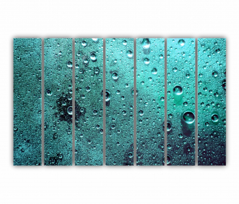 Set 7 Tablouri Multicanvas Apa albastra 0859 210X120 cm 