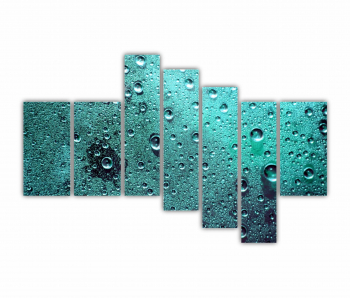 Set 7 Tablouri Multicanvas Apa albastra 0859 240X160 cm 