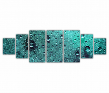 Set 7 Tablouri Multicanvas Apa albastra 0859 240X80 cm