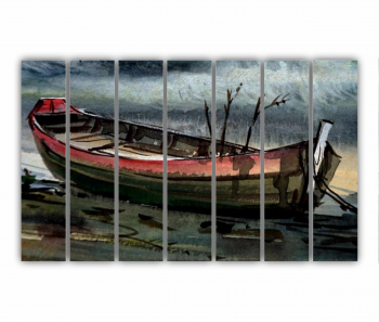 Set 7 Tablouri Multicanvas Art painting Barca 0158 210X120 cm 