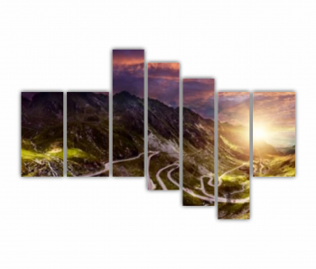 Set 7 Tablouri Multicanvas Autostrada Transfagarasan - Transfagarash - Romania 1 0678 240X160 cm 