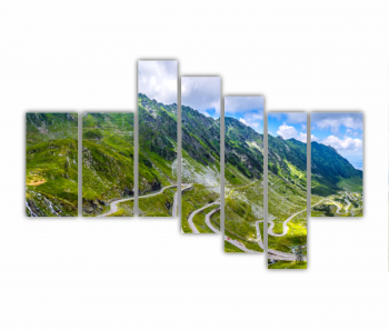 Set 7 Tablouri Multicanvas Autostrada Transfagarasan - Transfagarash - Romania 3 0680 240X160 cm 