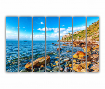 Set 7 Tablouri Multicanvas Cape Milazzo Insula Sicilia Italia 0003 210X120 cm 