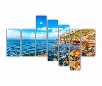 Set 7 Tablouri Multicanvas Cape Milazzo Insula Sicilia Italia 0003 240X160 cm