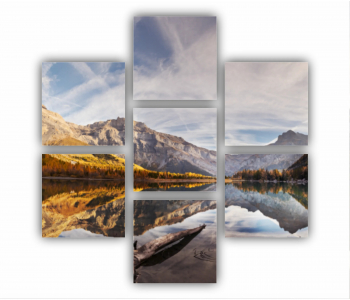 Set 7 Tablouri Multicanvas Flamingo roz 0400 180X180 cm 