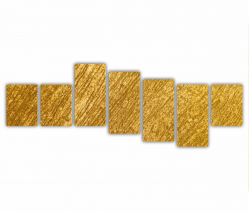 Set 7 Tablouri Multicanvas Fundal auriu 0535 210X80 cm 