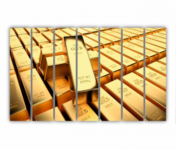 Set 7 Tablouri Multicanvas Golden Bars 0202 210X120 cm 