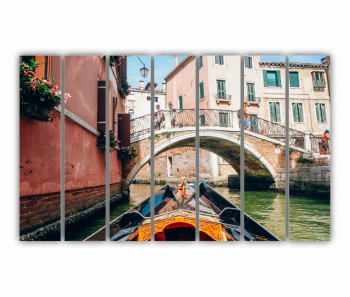 Set 7 Tablouri Multicanvas Gondola Venetia Italia 0062 210X120 cm 