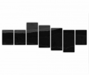 Set 7 Tablouri Multicanvas Negru Art 0532 210X80 cm 