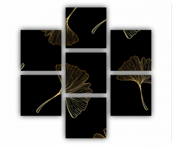 Set 7 Tablouri Multicanvas Petala de floare 0284 180X180 cm 