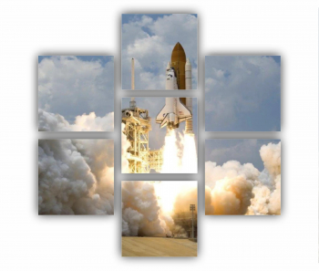 Set 7 Tablouri Multicanvas Rocket-launch 0472 180X180 cm 