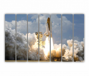 Set 7 Tablouri Multicanvas Rocket-launch 0472 210X120 cm 