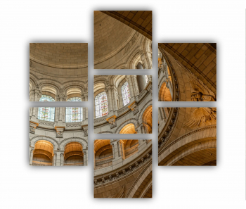 Set 7 Tablouri Multicanvas Sacre-Coeur Paris 0481 180X180 cm 