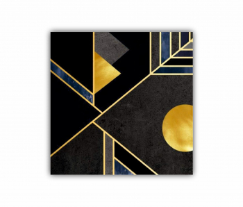 Tablou Canvas 1 piesa 3d illustration - Golden lines 0149 30X30 cm 