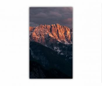 Tablou Canvas 1 piesa Apus de soare de munte in Alpi 0833 60X100 cm 