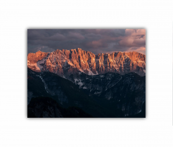 Tablou Canvas 1 piesa Apus de soare de munte in Alpi 0833 80X60 cm 