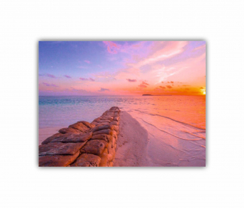 Tablou Canvas 1 piesa Apus de soare la Maldive 0120 80X60 cm 