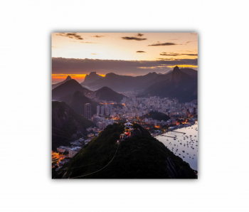 Tablou Canvas 1 piesa Apus in Rio de Janeiro 0437 30X30 cm 