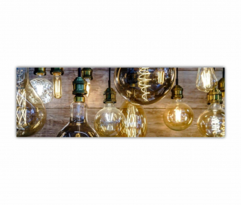 Tablou Canvas 1 piesa Becuri de iluminat vintage 0425 120X40 cm 