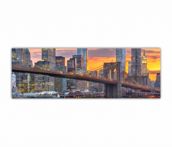 Tablou Canvas 1 piesa Brooklyn Bridge din New York 0458 120X40 cm 