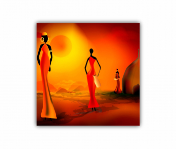 Tablou Canvas 1 piesa Femeie traditionala din Africa de Est 0654 60X60 cm 