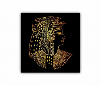 Tablou Canvas 1 piesa Fundal egiptean antic abstract - Cleopatra - Aur 0620 80X80 cm 