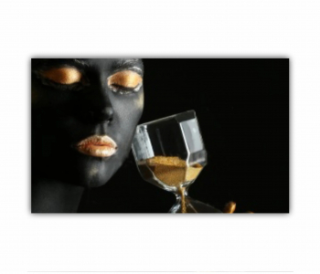 Tablou Canvas 1 piesa GOLD FASHION negru auriu Femei cu Machiaj Auriu 45 0647 150X90 cm 