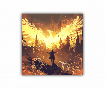 Tablou Canvas 1 piesa invocarea phoenixului din iad stil de arta digitala pictura ilustrativa 0844 150X150 cm 