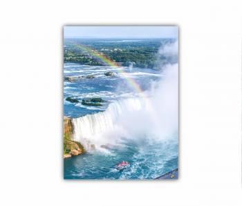 Tablou Canvas 1 piesa Niagara Falls vedere aeriana - Canadian Falls - Canada 0782 90X120 cm 