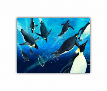 Tablou Canvas 1 piesa Pinguinii 0502 80X60 cm 