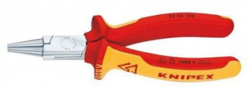 Cleste cromat cu falci rotunde si manere izolate Knipex 160 mm 