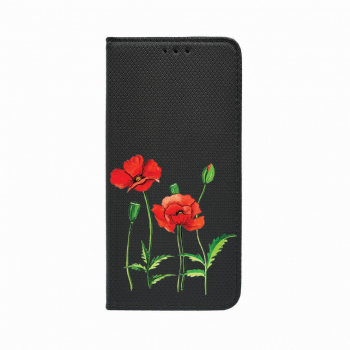 Husa Magnet Book Compatibila Cu Oppo A53 2020 / A53s Red Poppy Inchidere Magnetica FLb 643