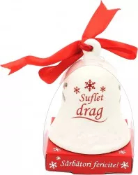 Clopotel decorativ Suflet drag 