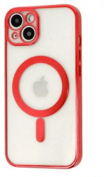 Husa Luxury MagSafe compatibila cu iPhone 11 Full protection Margini colorate Rosu 