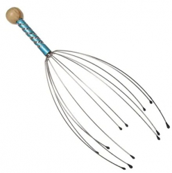 Dispozitiv Masaj Capilar - Efect de Relaxare 12 Brate Metalice Otel Inoxidabil 20cm Diverse culori Albastru 