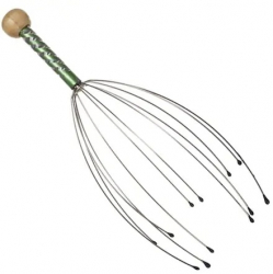 Dispozitiv Masaj Capilar - Efect de Relaxare 12 Brate Metalice Otel Inoxidabil 20cm Diverse culori Verde 