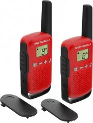 Doua statii radio Motorola T42 WALKIE-TALKIES Rosu 