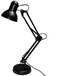 Lampa de birou cu suport putere maxima 60 W soclu E27 becuri clasice Neagra 
