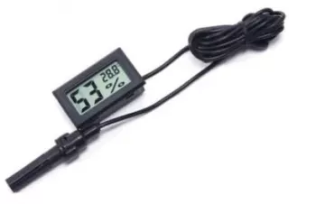 Termometru higrometru LCD -50 +70 and deg C 10-99 cu sonda ce poate testa anumite locuri umede incaccesibile 