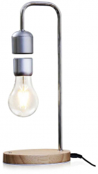 Lampa Wireless Bec cu levitare magnetica cu incarcarcare Wireless pentru telefoane ceasuri casti culoare argintie 
