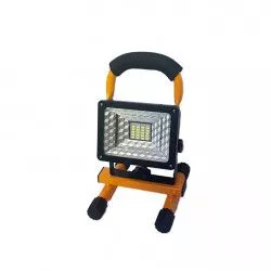 Proiector cu acumulator15w avertizare rosu-albastru lumina 6500k 3 trepte de putere 1125 Lumeni Incarcator 5v Autonomie 8h 