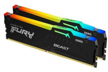 Memorie Kingston FURY Beast RGB 32GB DDR5 5200MHz CL36 Dual Channel Kit KF552C36BBEAK2-32 