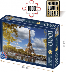 PUZZLE 1000 - LOCURI CELEBRE - TURNUL EIFFEL - PARIS - FRANTA - 64288-12