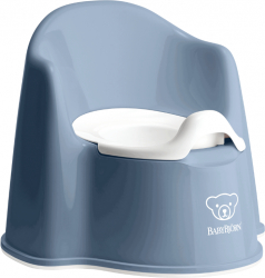 BabyBjorn - Olita cu protectie spate Potty Chair Deep blue/White 