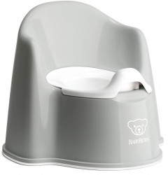 BabyBjorn &ndash Olita cu protectie spate Potty Chair Grey / White 