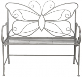 Bancuta din fier gri patinat 110 cm x 50 cm x 90 h 