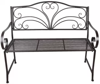 Bancuta din fier maro 117 cm x 50 cm x 98 h 